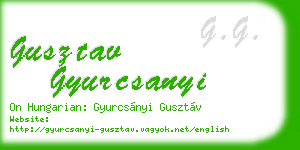 gusztav gyurcsanyi business card